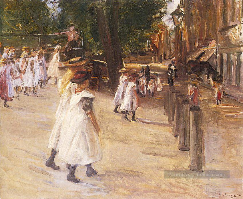 sur le chemin de l’école à Edam 1904 Max Liebermann impressionnisme allemand Peintures à l'huile